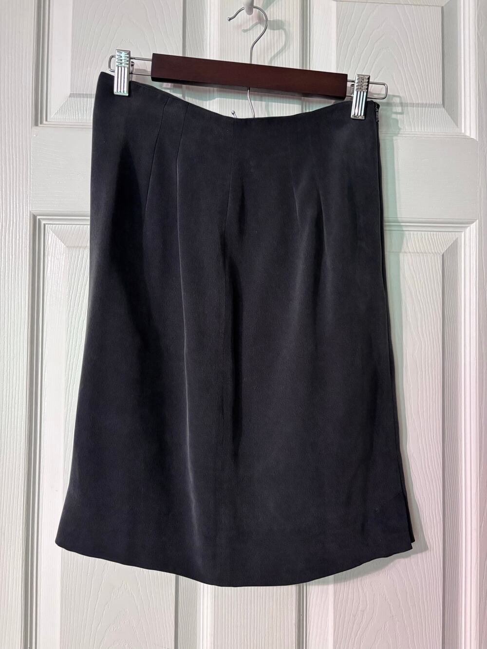 Rena Rowan Black 100% Silk Skirt Women's Size 6 VINTAGE Pencil Skirt Classic